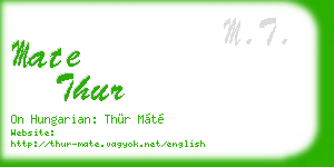 mate thur business card